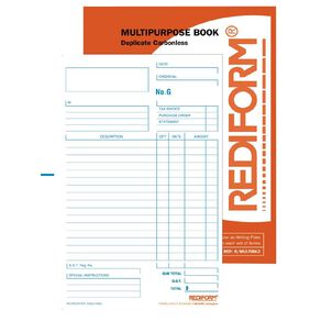 Rediform Multipurpose Book Duplicate 50 Sets Orange Mid A5