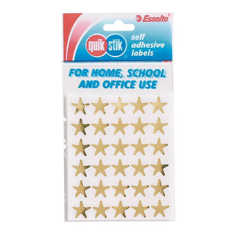 Quik Stik Labels Stars 150 Pack
