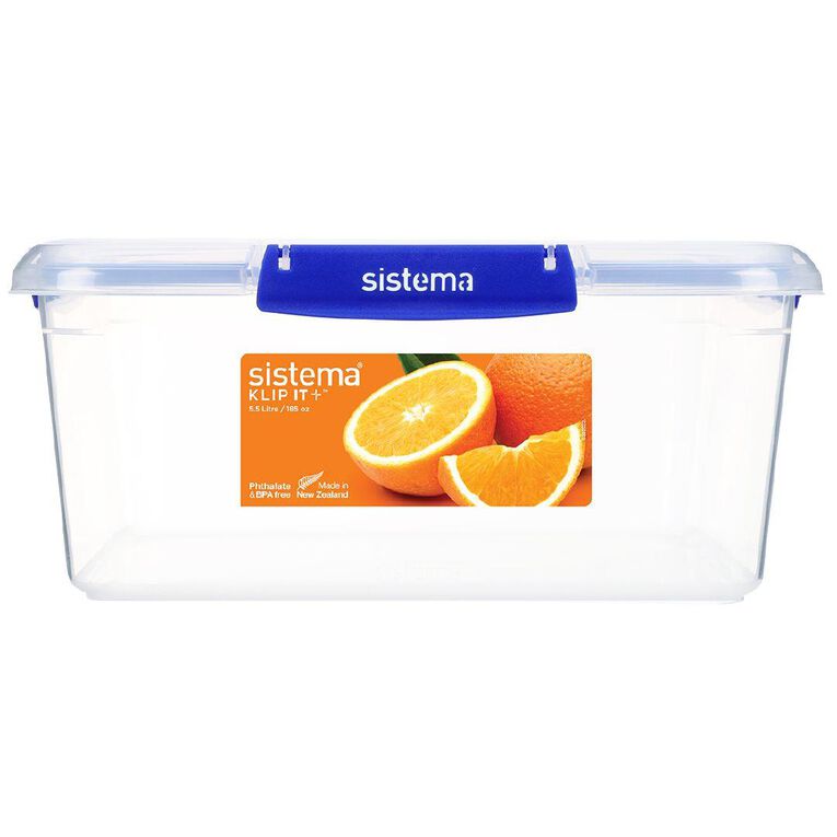 Sistema Klip It Plus Square Container Blue Mid 5.5L
