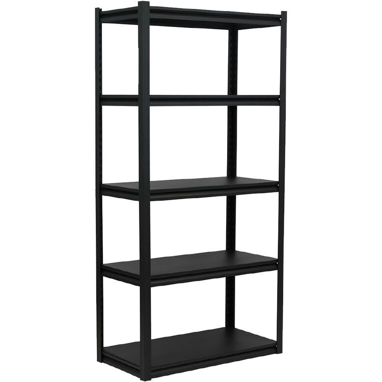 Precision Firstline Flatpack Screwless Steel Shelving 1800h Black