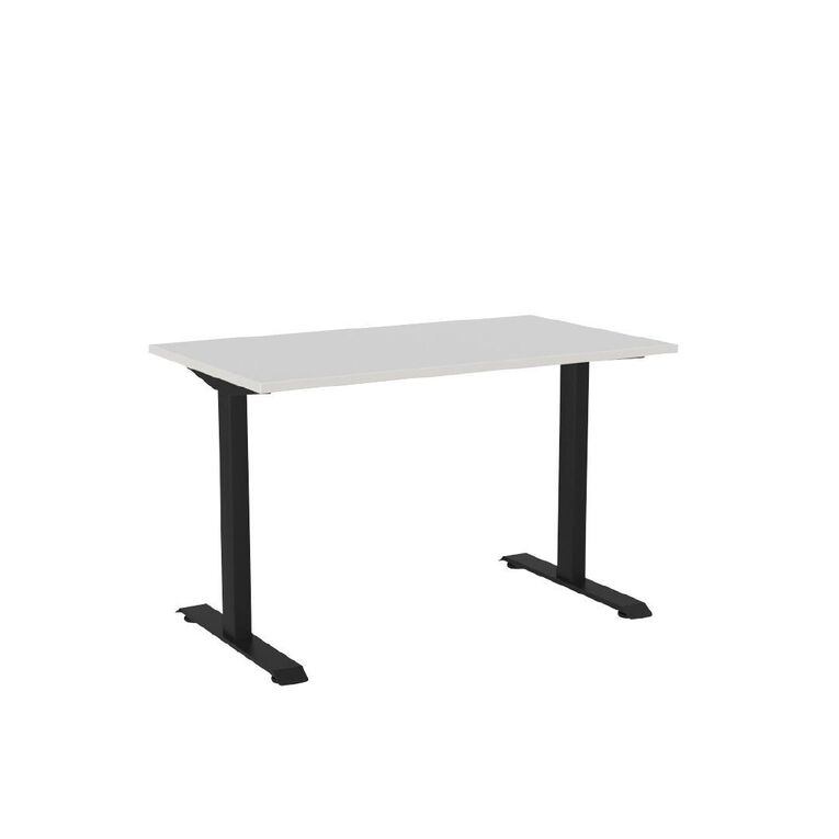Knights Haven Fixed Single Sided Desk Frame with White Top