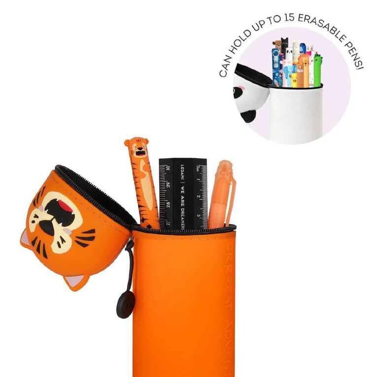 Legami 2-in-1 Silicone Pencil Case Kawaii Tiger