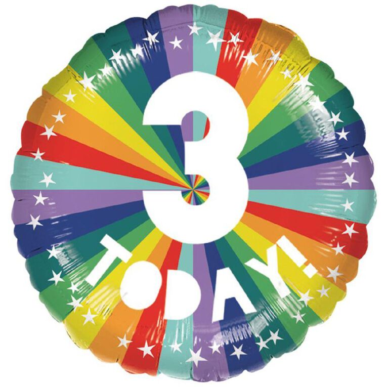 Anagram 45cm Standard Candy Rainbow 3 Today Balloon