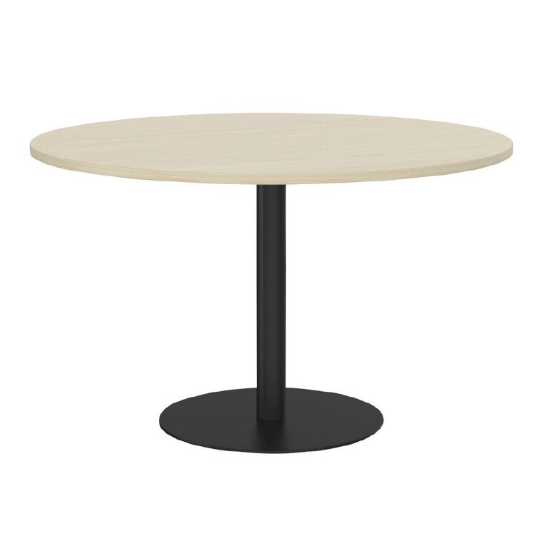 Knights Polo Meeting Table 1200 Round Maple Top
