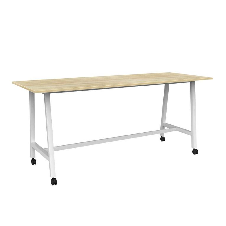 Knights Cubit Bar Leaner Castor 24 x 9 Atlantic Oak Top