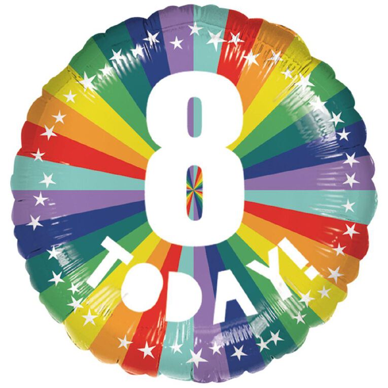 Anagram 45cm Standard Candy Rainbow 8 Today Balloon