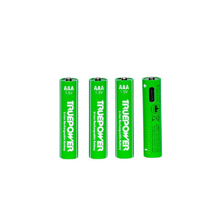 Truepower Truepower AAA USB-C Rechargeable Batteries