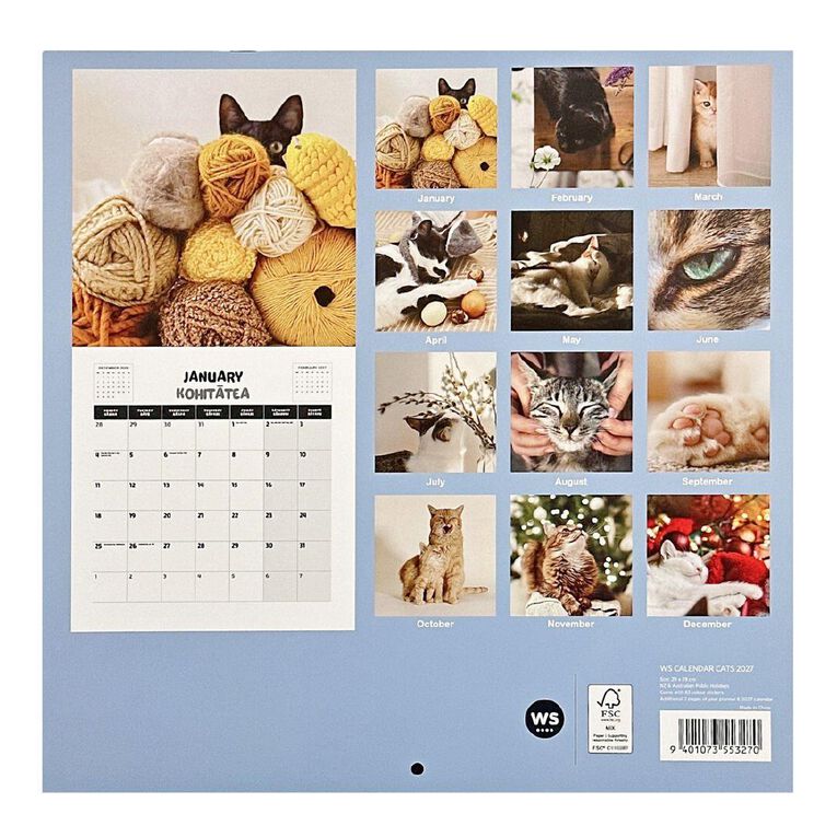 WS 2027 Calendar Cats
