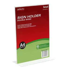 Deflecto T Shaped Upright Sign Holder Portrait A4