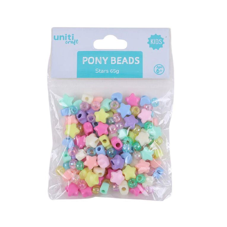 Uniti Craft Adults Pony Beads Stars 75g