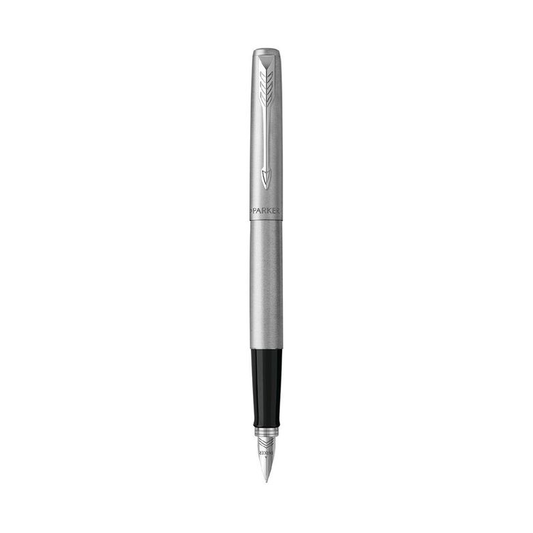 Parker Jotter Stainless Steel Trim Fountain Pen Blue Ink Blue