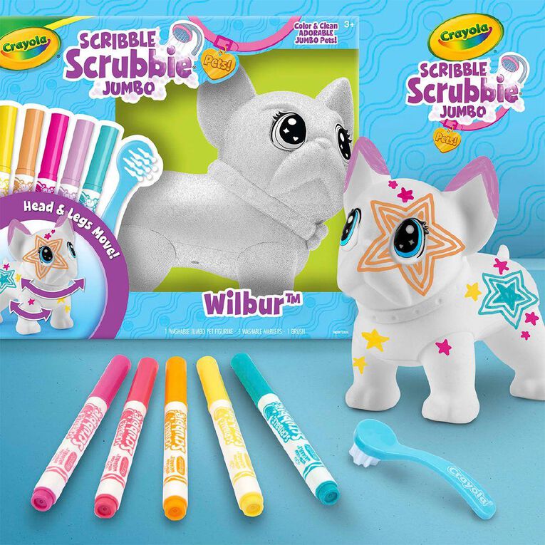 Crayola Scribble Scrubbie Poseable Jumbo Pet - Wilbur