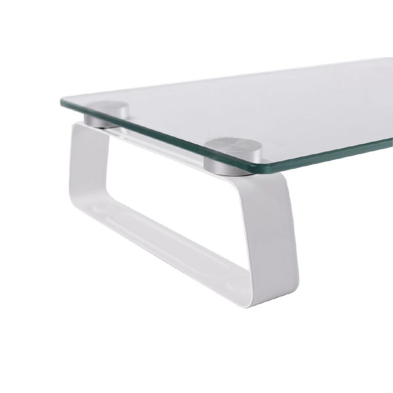 Bracom Universal Tabletop Monitor Riser Glass Top