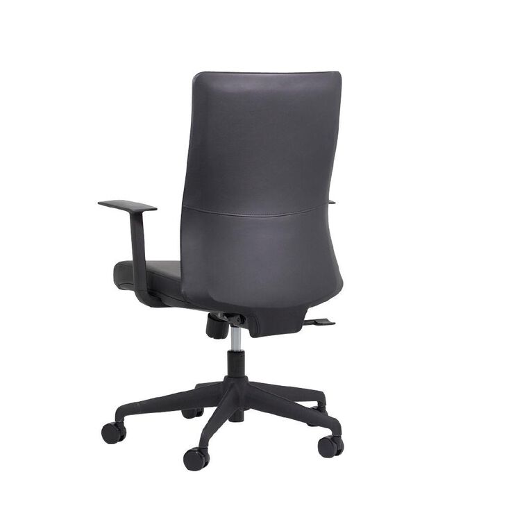 Knights Blade Leather Chair Black