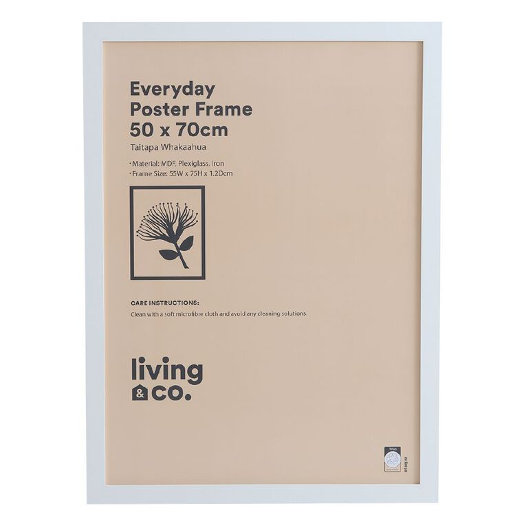 Living & Co Everday Poster Frame White 50cm x 70cm