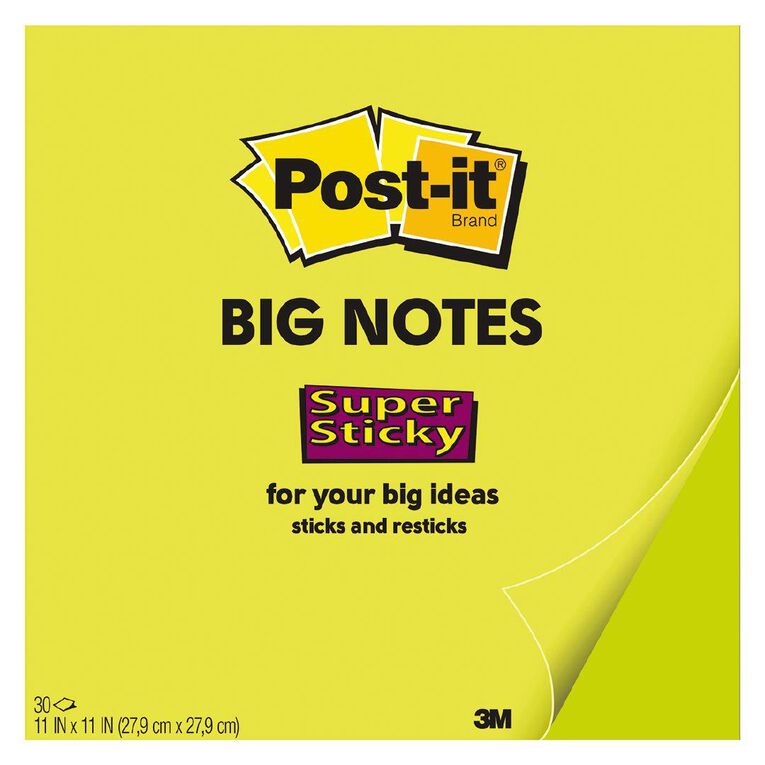 3M Post-It Note Big Green 279mm x 279mm Green Mid