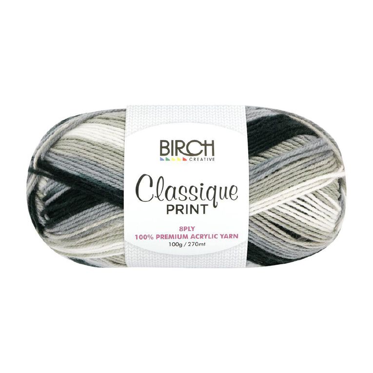 Birch Classique Yarn Prints 100% Premium Acrylic 100G 8Ply Shadow