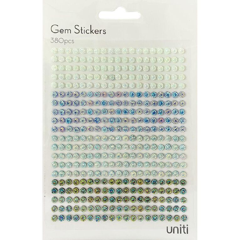 Uniti Gem Stickers 380pcs Blue