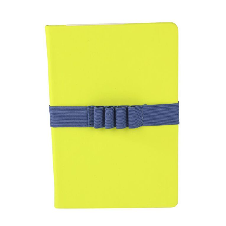Uniti Stationery Brights Green Elastic A5 Hard Cover Notebook