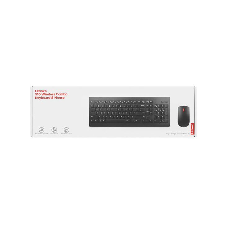 Lenovo 510 Wireless Combo Keyboard And Mouse Black