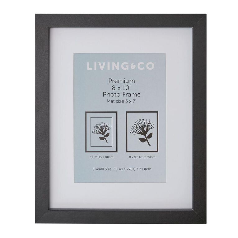 Living & Co Premium Photo Frame Black 5in x 7in