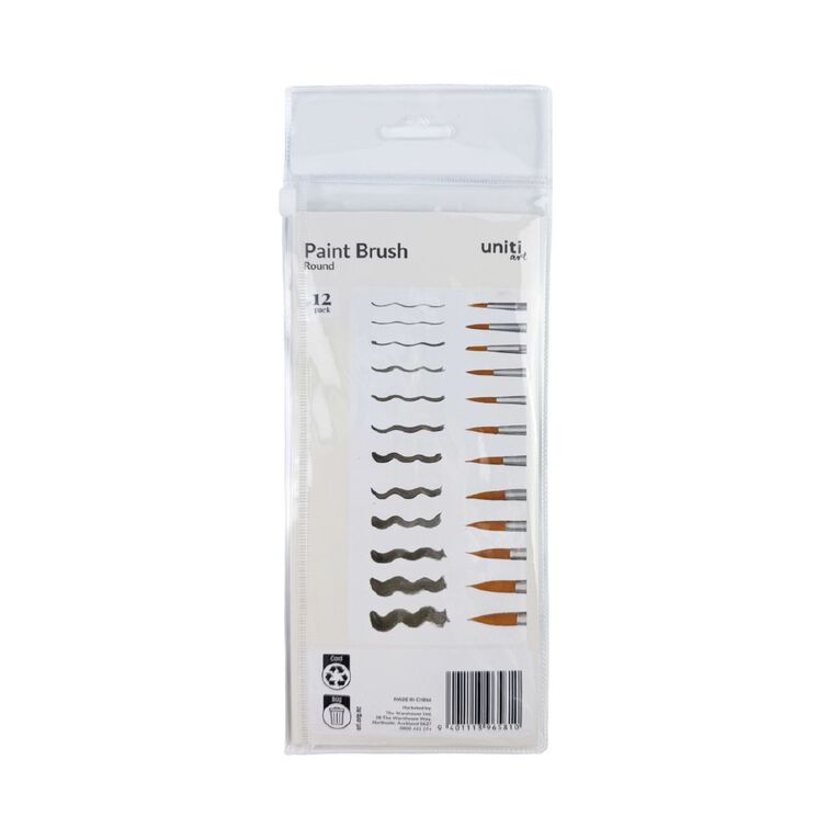 Uniti Paint Brush Round 12 Pack