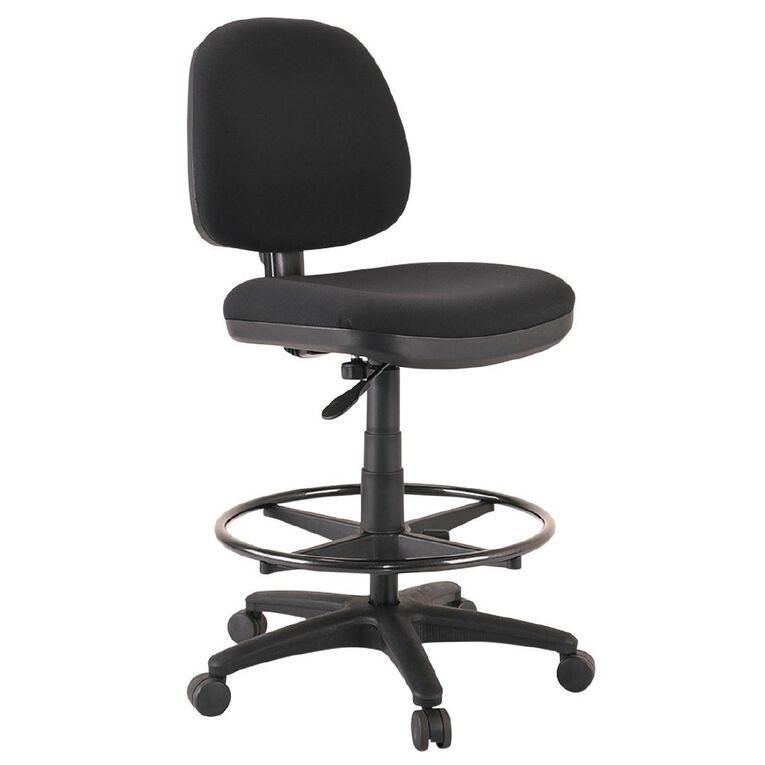 Buro Seating Image Black Architect Gas Lift Powdercoat Footring Black