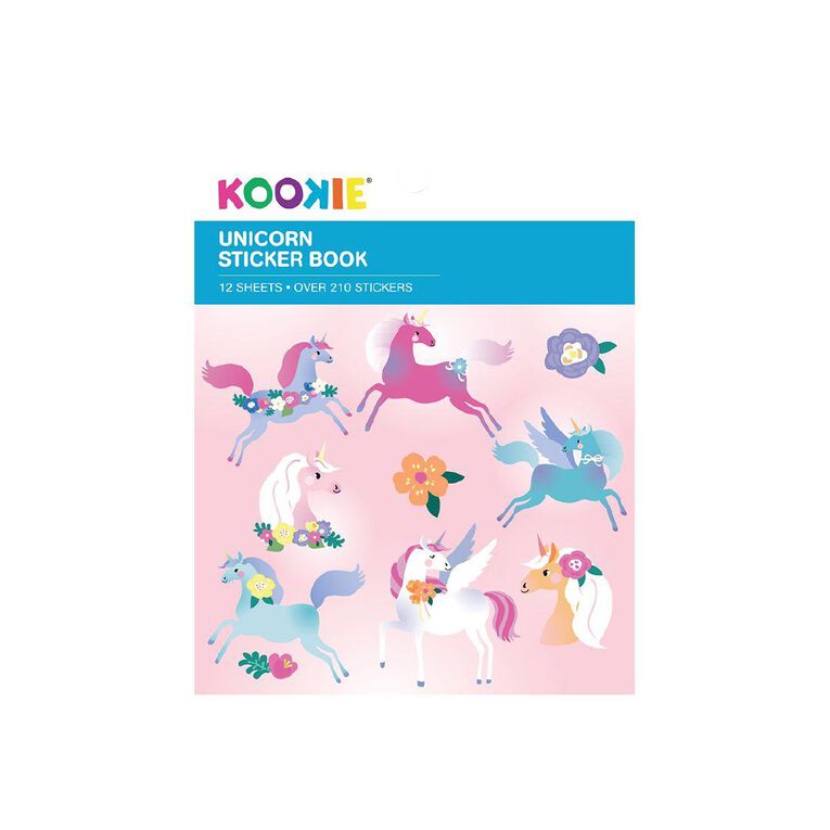 Kookie Mini Sticker Book 12 Sheets Unicorn
