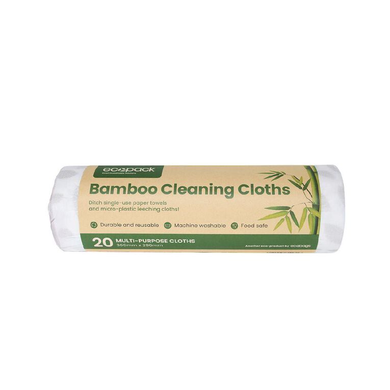 Ecopack Multi-purpose Bamboo Cloth 20Pk White