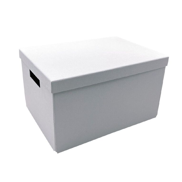 WS Paperboard Storage Box Medium White
