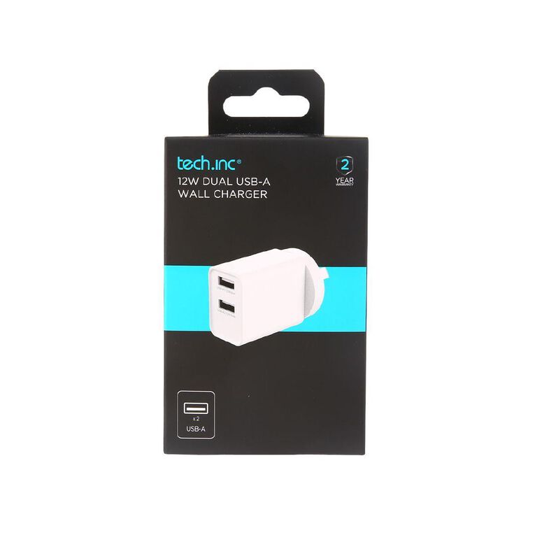 Tech.Inc 12W Dual USB-A Wall Charger TI0123B