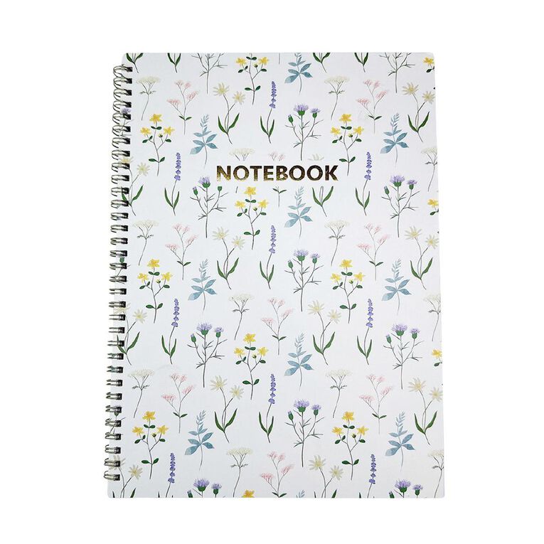 Uniti Stationery Country Calling Sprial Flowers A4 Notebook