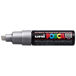 Uni Posca Marker 8.0mm Chisel Silver