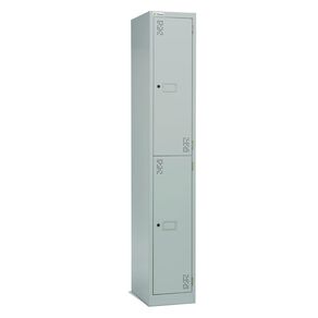 Precision 2 Tier Locker Silver Grey