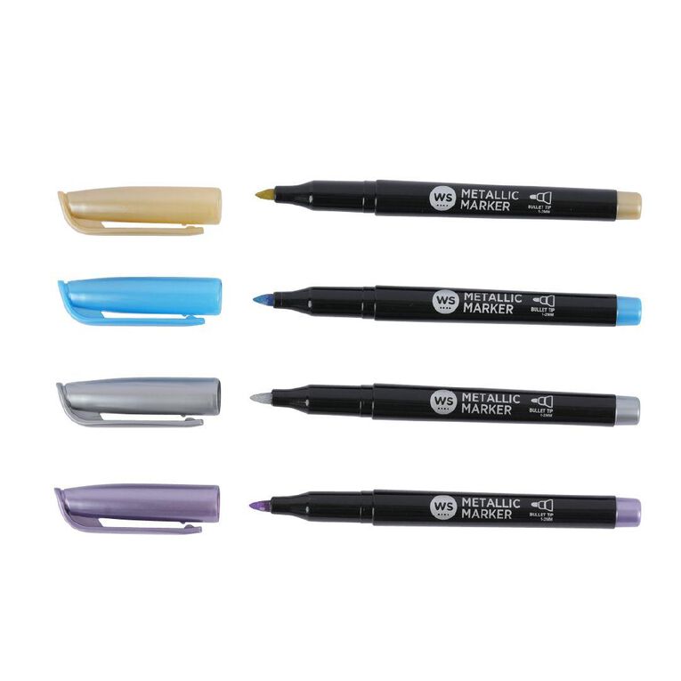 WS Permanent Marker Metallic 4 Pack