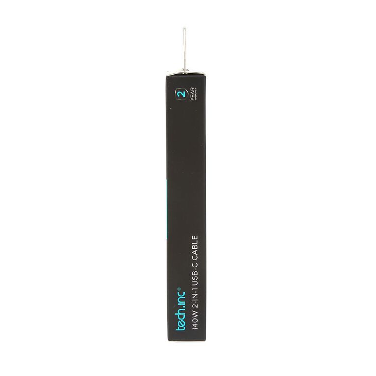 Tech.Inc 140W 2in1 USB-C Cable 1m Black
