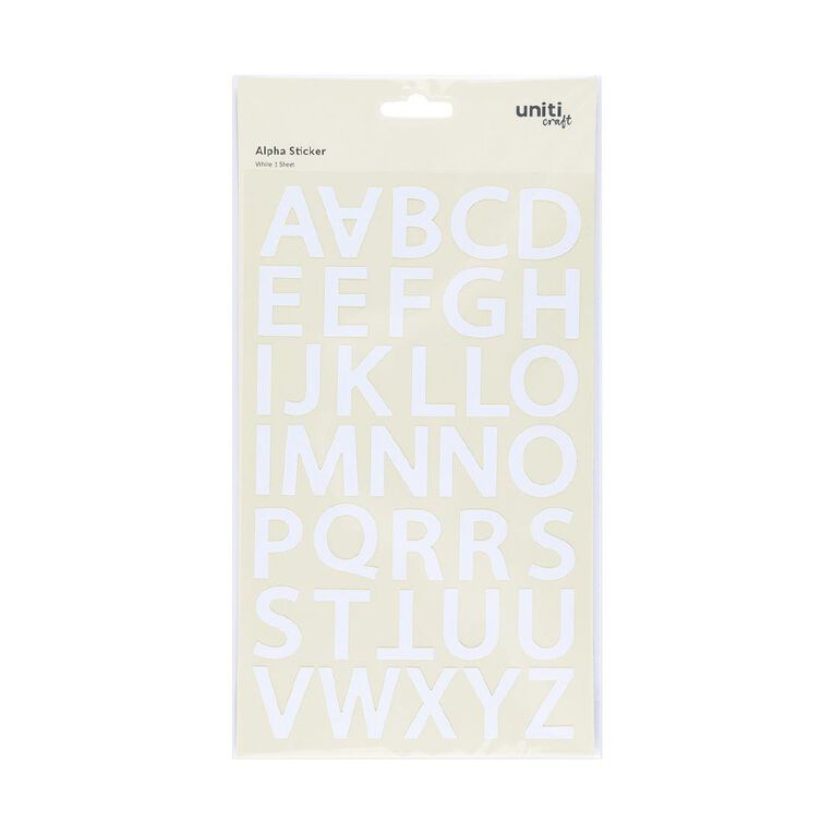 Uniti Foil Alpha Stickers White White