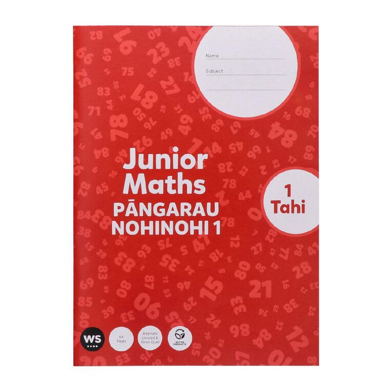 WS Junior Math 1 Tahi Red