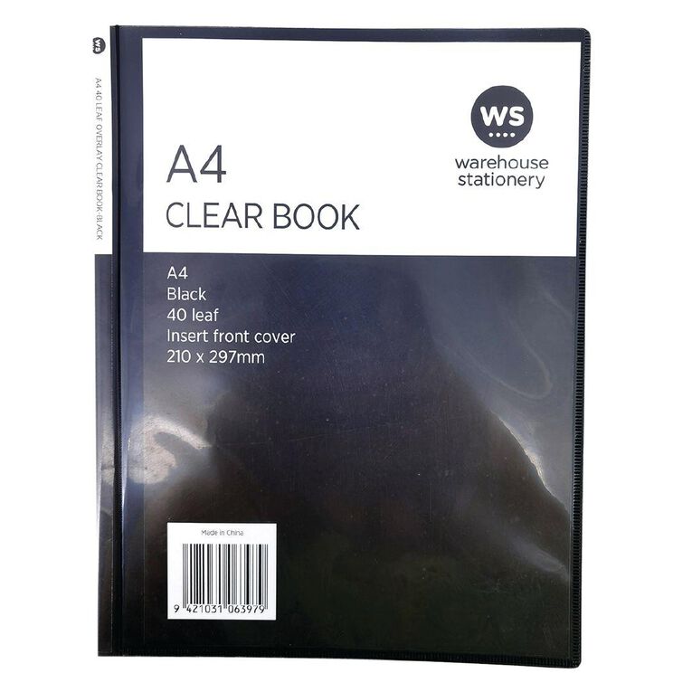 WS Clear Book Overlay 40 Leaf A4