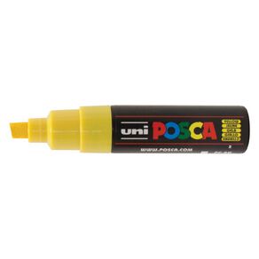 Uni Posca Marker 8.0mm Chisel Yellow