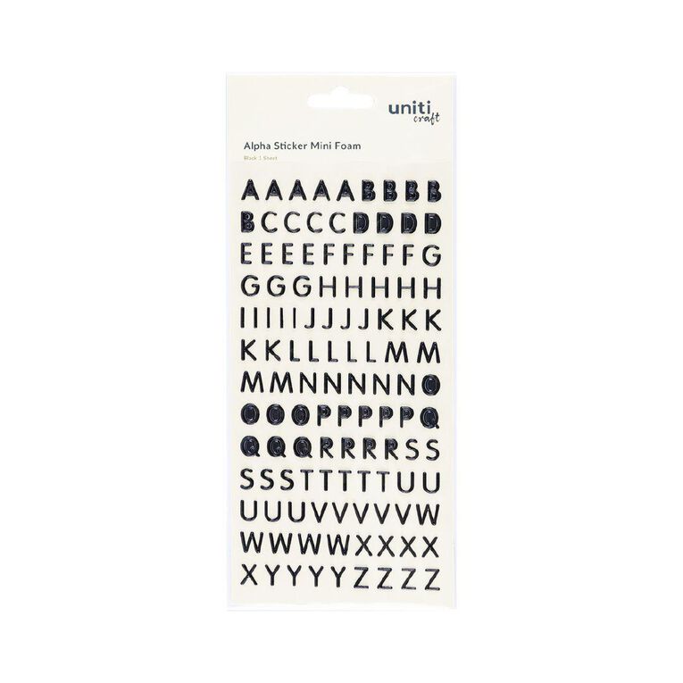 Uniti Mini Foam Alpha Stickers Black