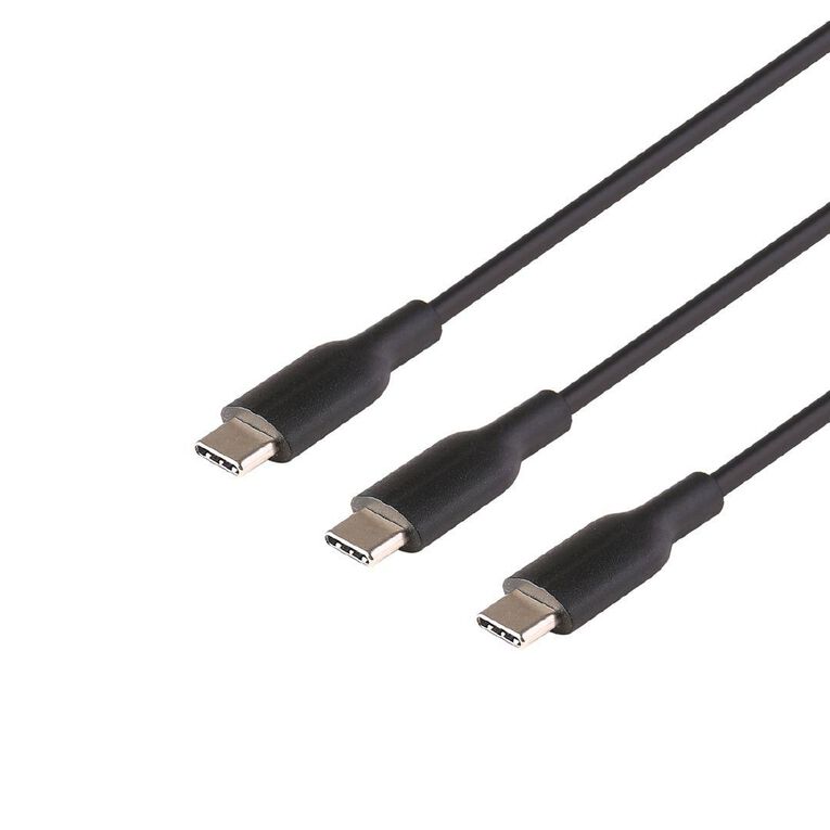 Tech.Inc 140W 2in1 USB-C Cable 1m Black