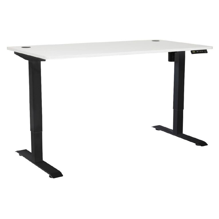 Jasper J Single Motor 3 Programmable Controller 1500mm Desk Black/White