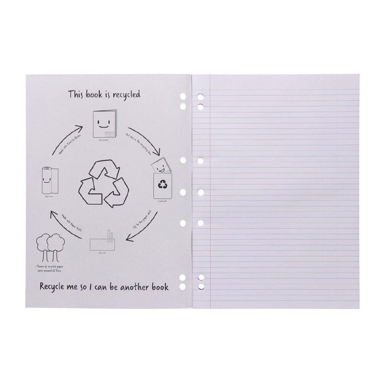 WS Exercise Book 1B8 Extra WA4 7mm Ruled 64 Leaf Punched Red