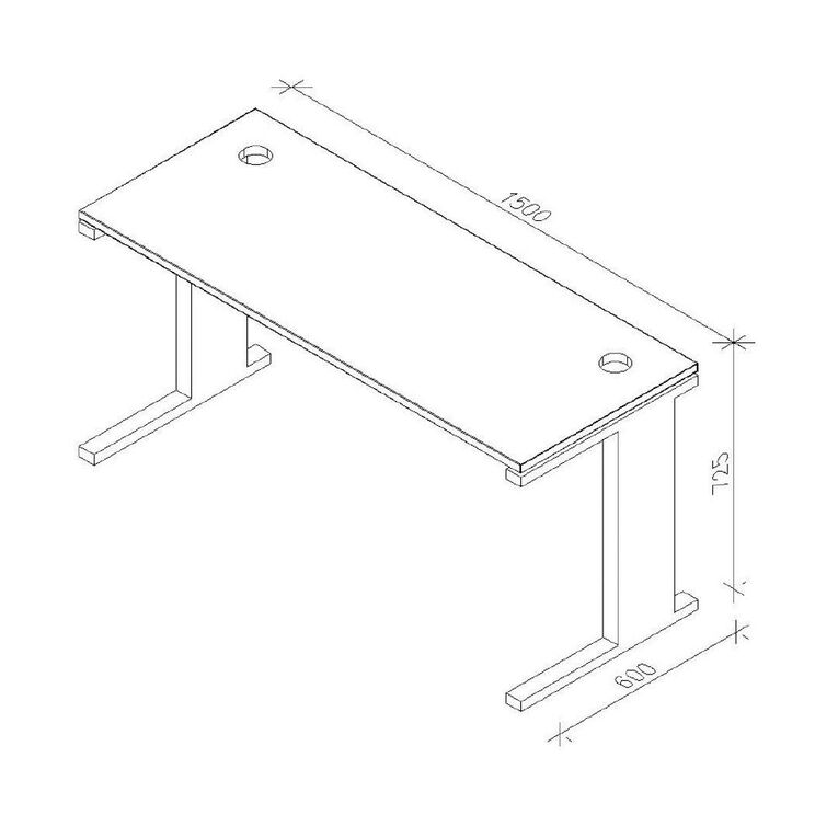Zealand Mirage Desk 1500 x 600 Coastal Elm