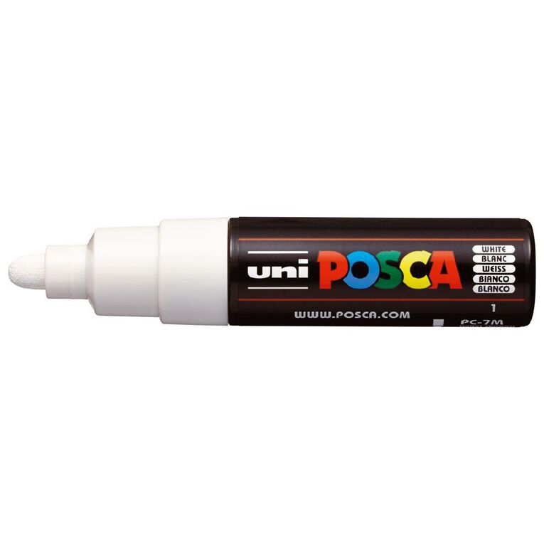 Uni Posca Marker 4.5-5.5mm Bold Bullet White