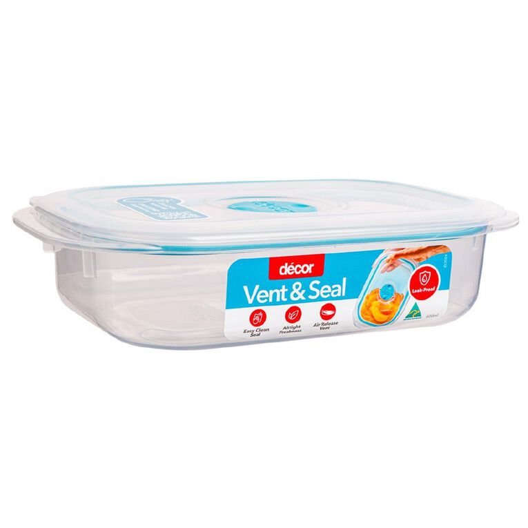Decor Vent & Seal Plastic Oblong Clear 650ml