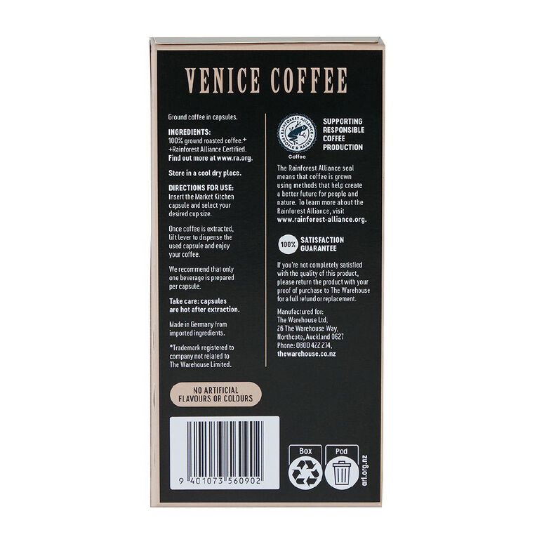 Market Kitchen Coffee Capsule Venice 10 Pack