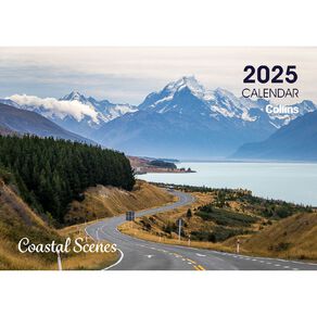 Collins 2027 Wall Calendar NZ Coastal Scenes A4