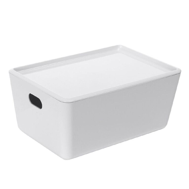 Living & Co Lisse Lidded Organiser White 4L